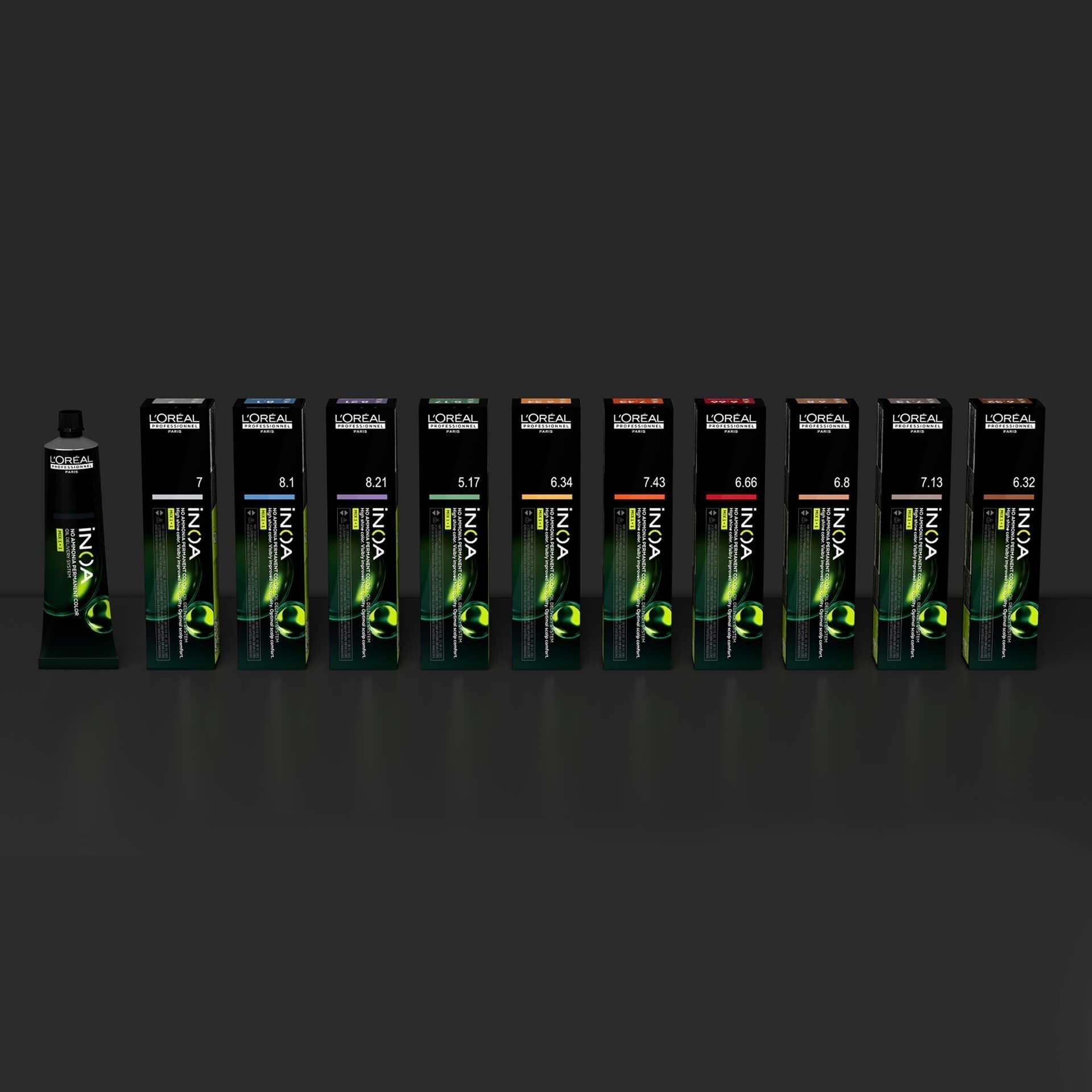 L'Oreal Professionnel Paris iNOA - 6 (Dark Blonde) - Ammonia‑Free Permanent Hair Color, 60g