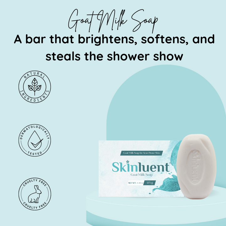 Skinluent Goat Milk Face & Body Soap Bar, 125g