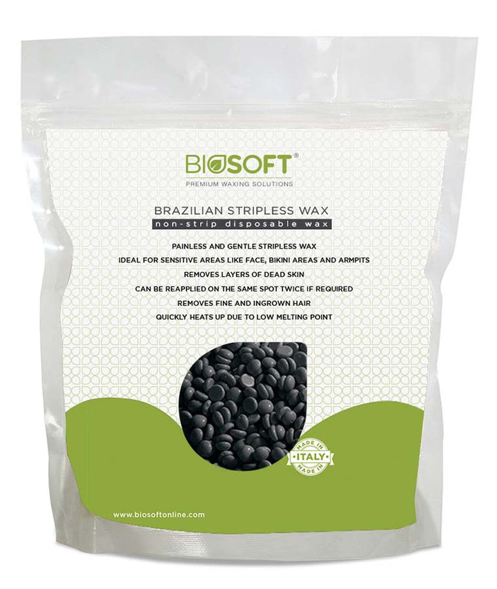 Biosoft Brazilian Stripless Bead Wax, Charcoal (500gm) - House of Ateeq