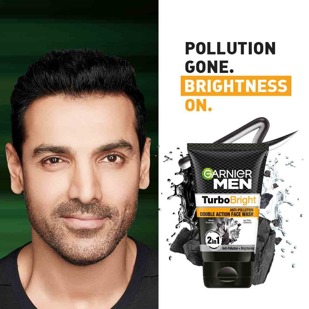 Garnier Men Face Wash (100g+100g) – Turbo Bright Anti-Pollution