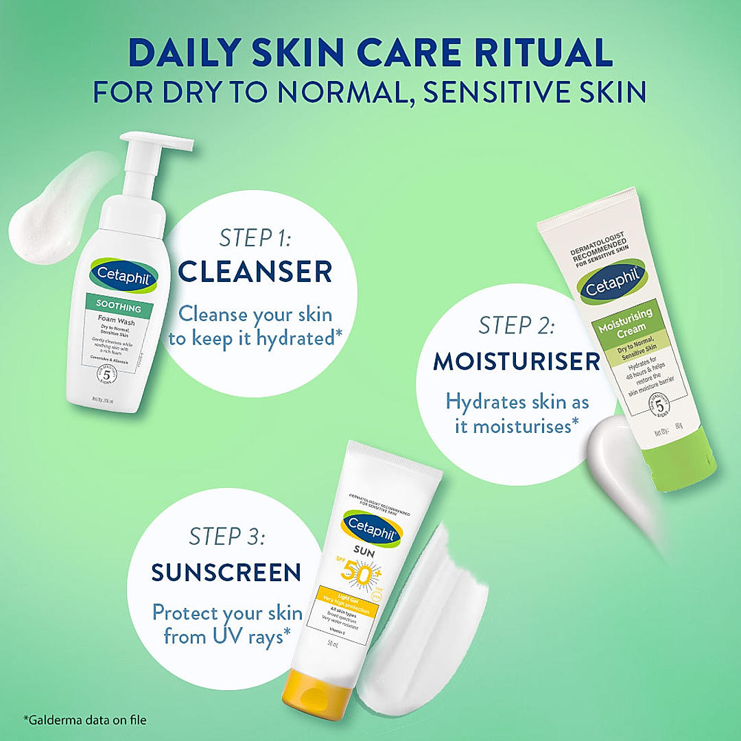 Cetaphil Soothing Foam Wash 200ml dermat-tested