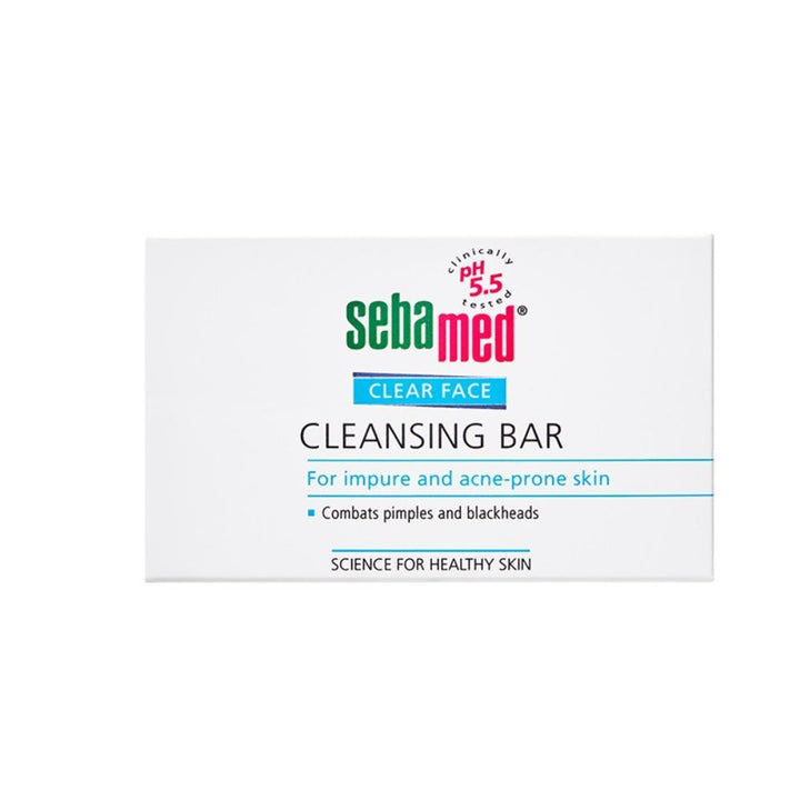 Front view of Sebamed Clear Face Cleansing Bar 100g