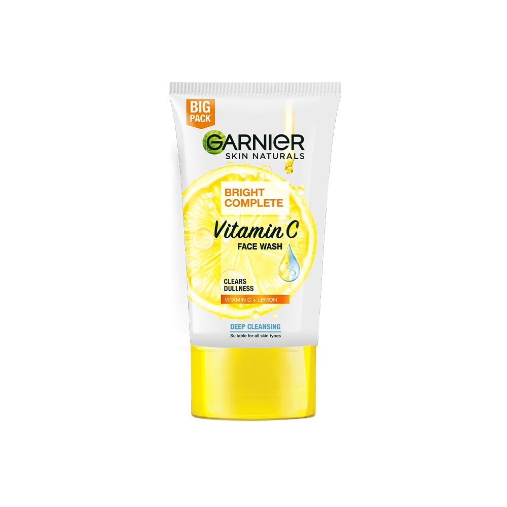 Garnier Bright Complete Vitamin C Facewash, 150g – Daily Brightening Cleanser