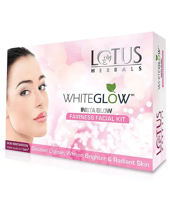 Lotus Herbals WhiteGlow Insta Glow Fairness 4-in-1 Facial Kit, 40g