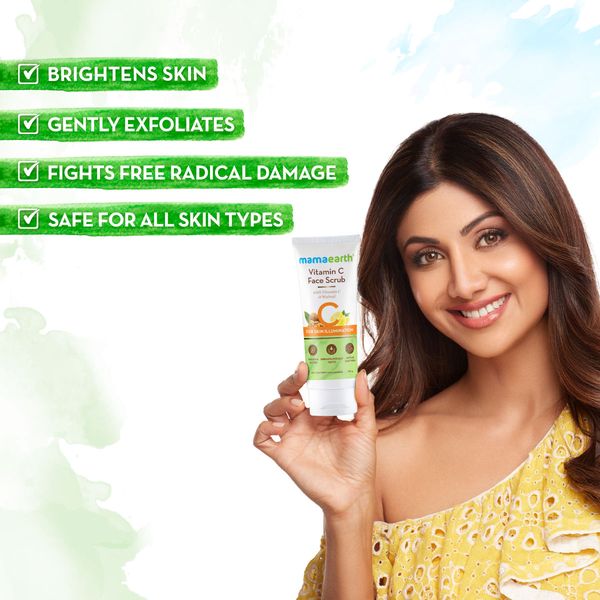 Mamaearth Vitamin C Face Scrub is your answer to clear and radiant skin