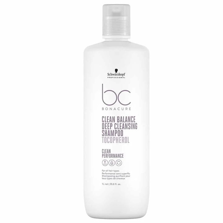 Schwarzkopf Professional BC Bonacure Clean Balance Deep Cleansing Shampoo With Tocopherol - (1 Ltr) - House of Ateeq