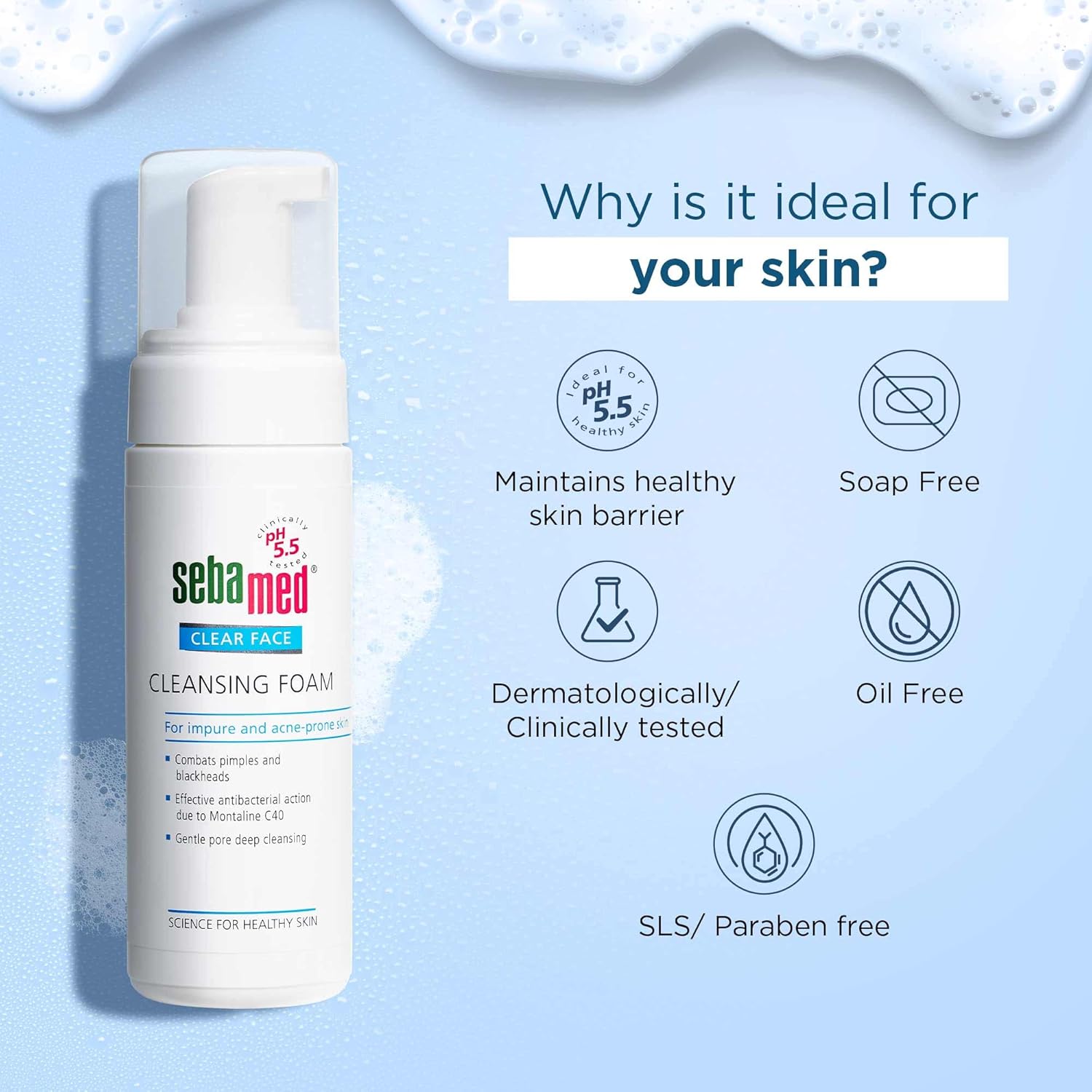 Sebamed Clear Face Cleansing Foam for Acne-Prone Skin - (50ml)7