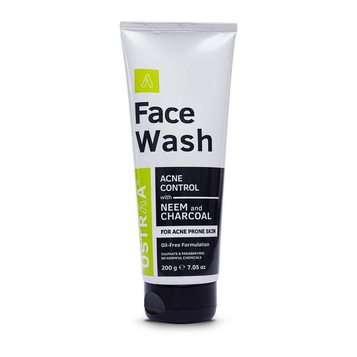 Ustraa Face Wash Acne Control - With Neem & Charcoal, 200g