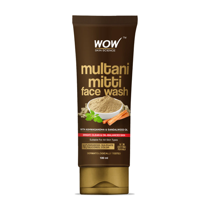 Wow Multani Matti Face Wash, 100ml - House of Ateeq