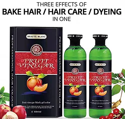BEAUTE BLANC Fruit Vinegar Gel Hair Color Black pack front view