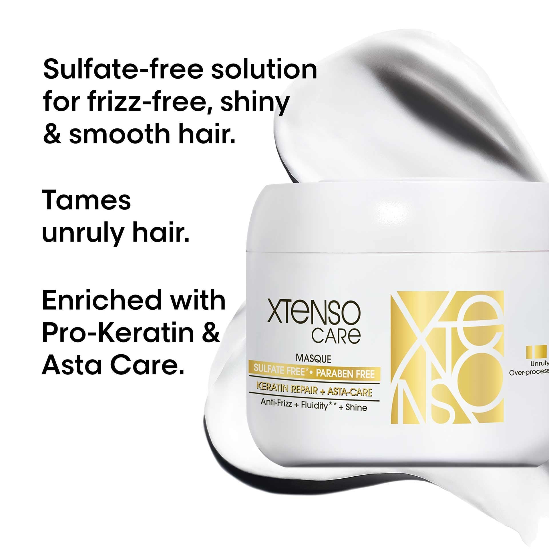 L’Oreal Professionnel Xtenso Care Sulfate-Free Masque | Smoothening Hair Mask for Straightened Hair, 196g